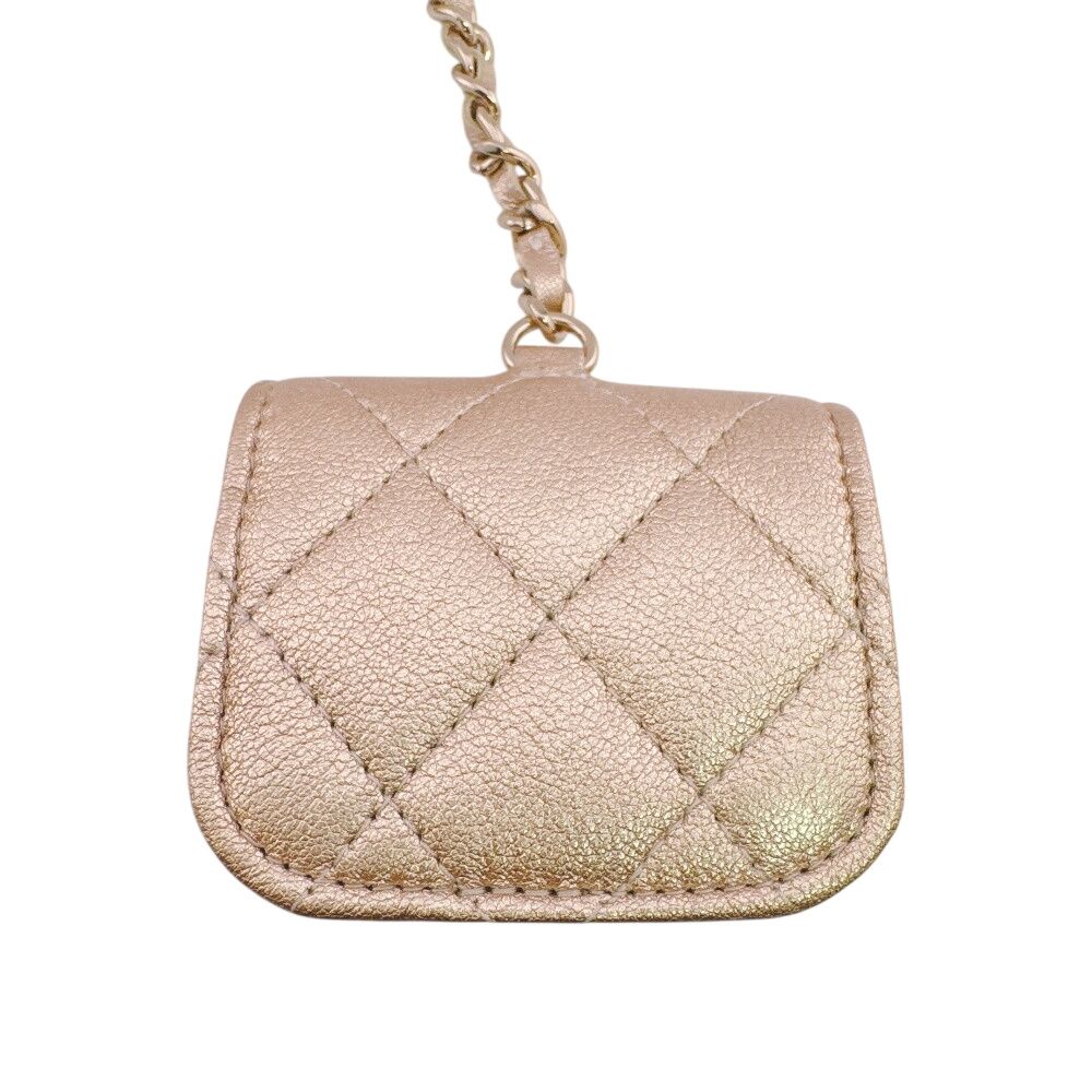 Chanel Airpods Case Chain Pouch Ear Zip Around Quilted Coin — view 5