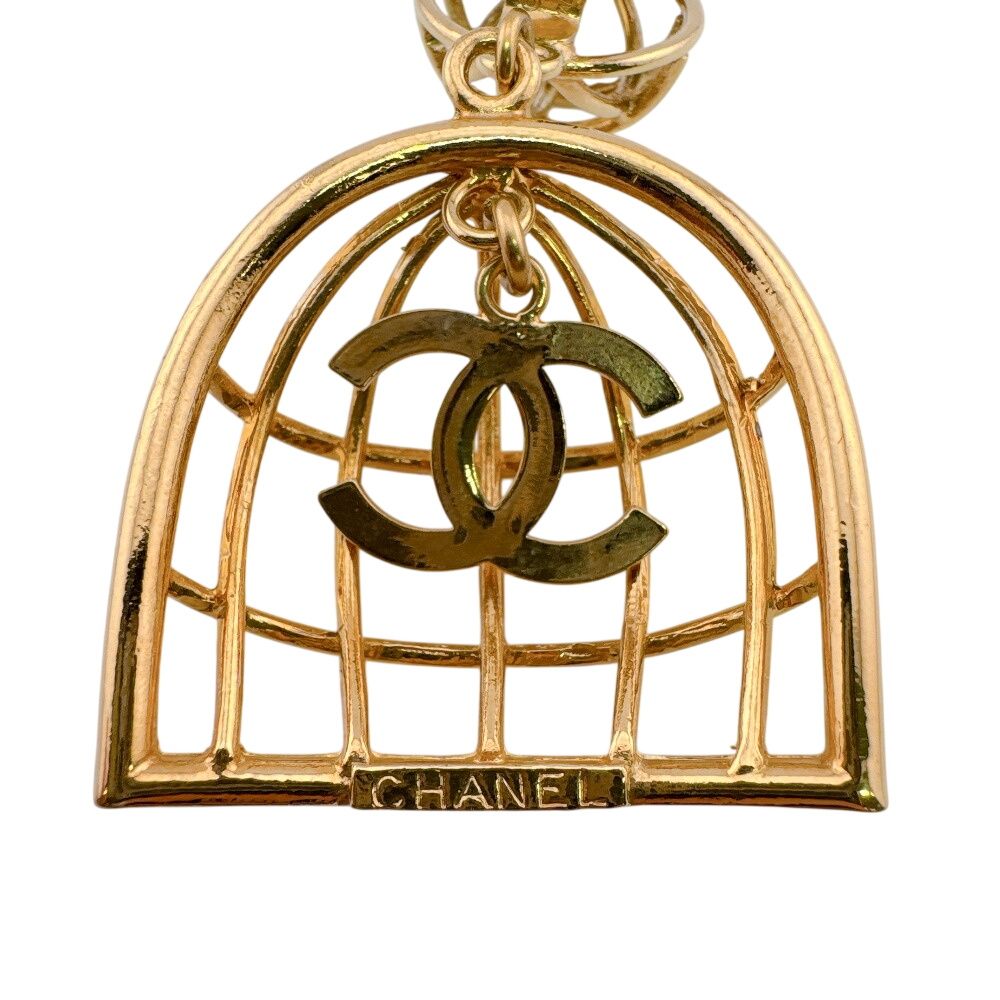 Chanel Birdcage Vintage One Side Only CC Logo Earrings — view 3