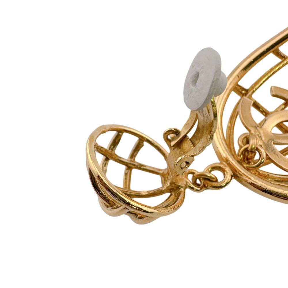 Chanel Birdcage Vintage One Side Only CC Logo Earrings — view 4