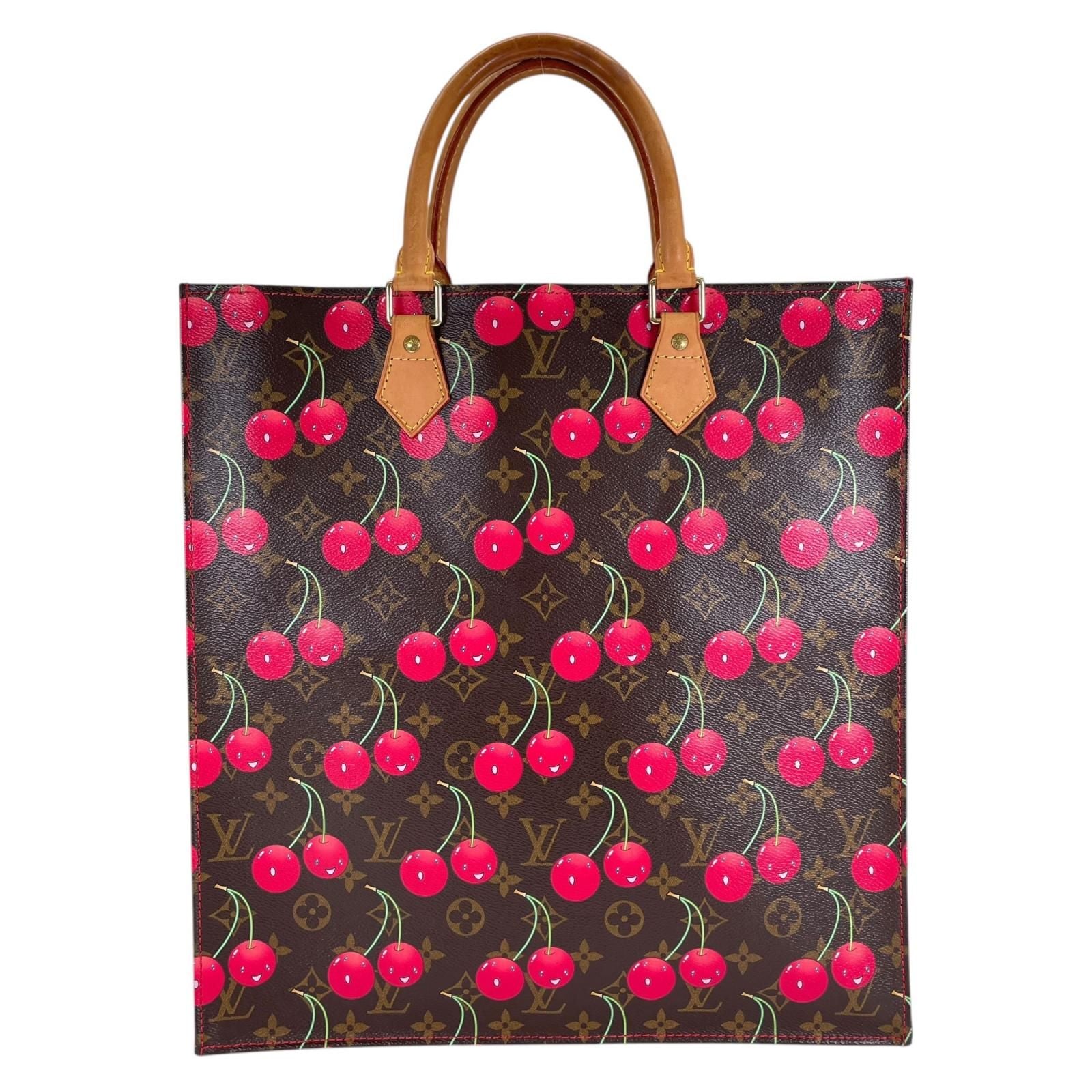 Louis Vuitton Monogram Cherry Sac Plat Handbag Canvas Multicolor