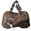 Dior Handbag Dark Brown Concho Coin Antique