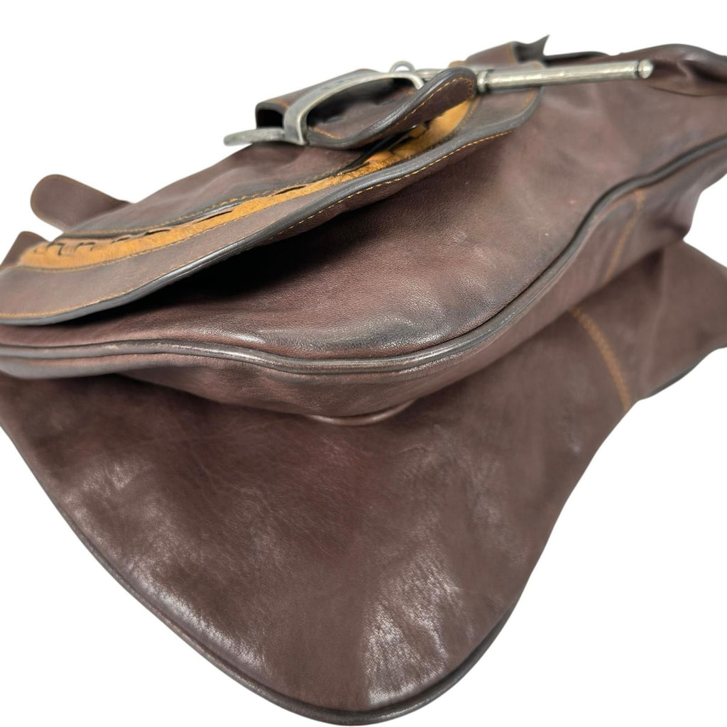 Dior Handbag Dark Brown Concho Coin Antique — view 6