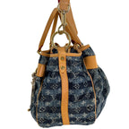 Louis Vuitton Monogram Denim Cavaliere GM Handbag Blue 2-Way — view 3