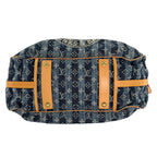 Louis Vuitton Monogram Denim Cavaliere GM Handbag Blue 2-Way — view 4