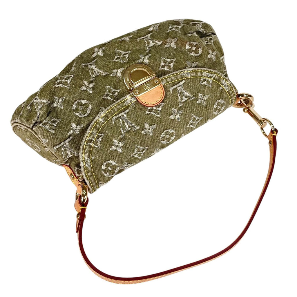 Louis Vuitton Mini Pleaty Handbag Monogram Denim Khaki Limited — view 5