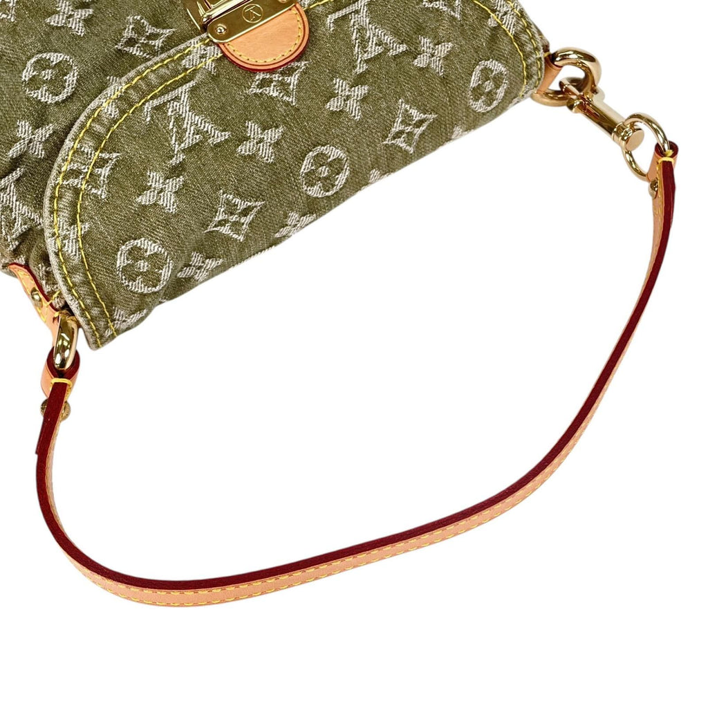 Louis Vuitton Mini Pleaty Handbag Monogram Denim Khaki Limited — view 6