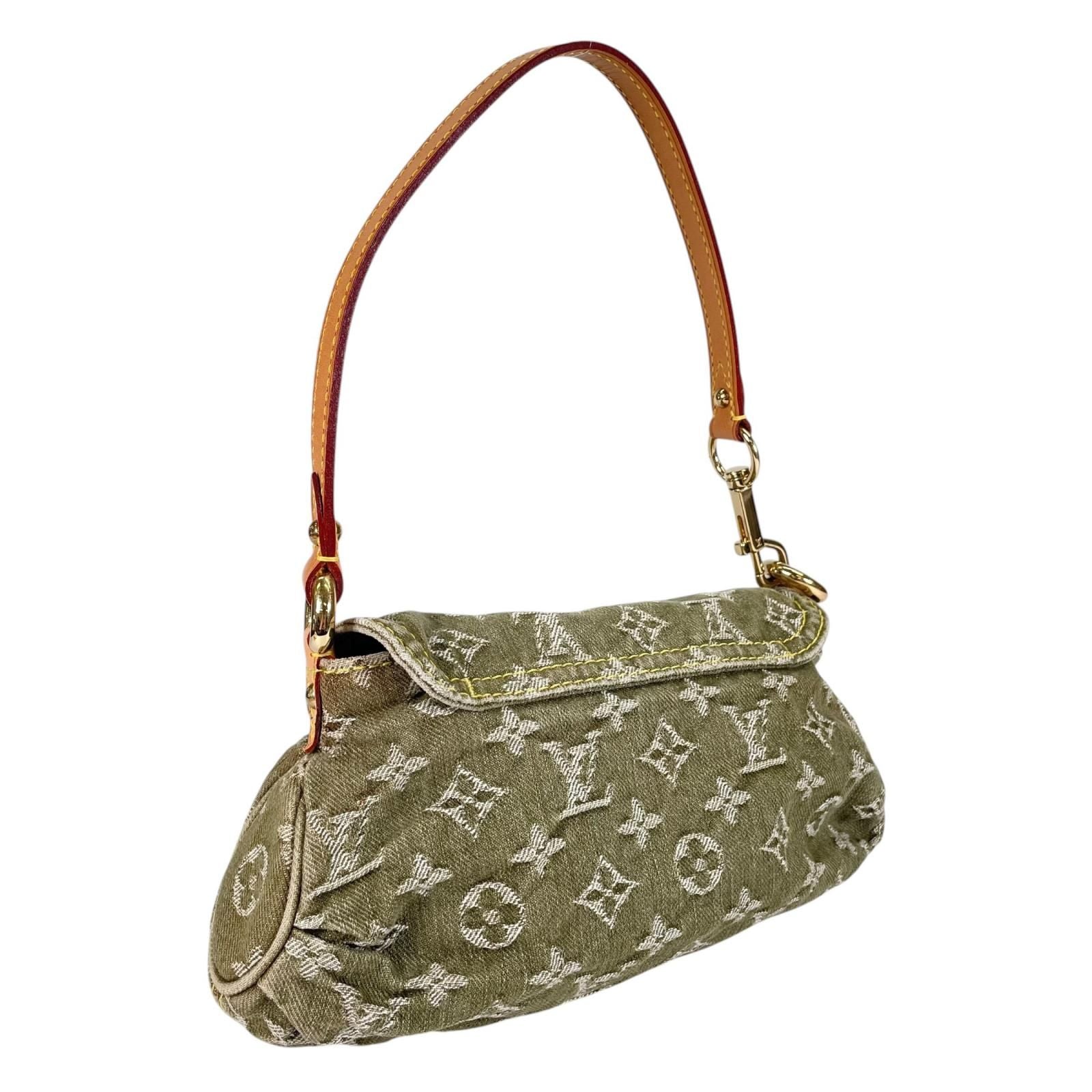 Louis Vuitton Mini Pleaty Handbag Monogram Denim Khaki Limited — view 3
