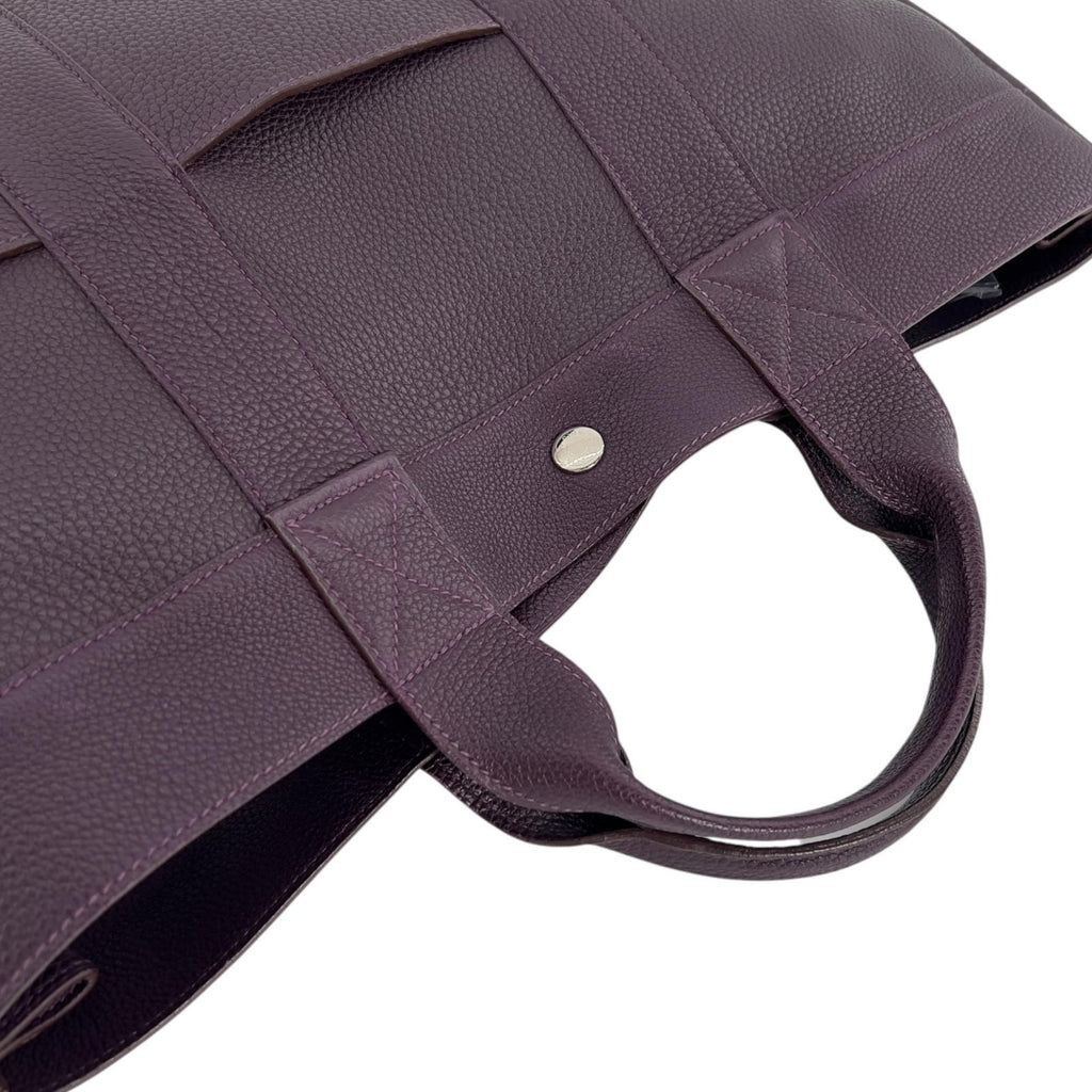 Hermes Fourre Tout MM Tote Bag Togo Raisin Purple — view 5