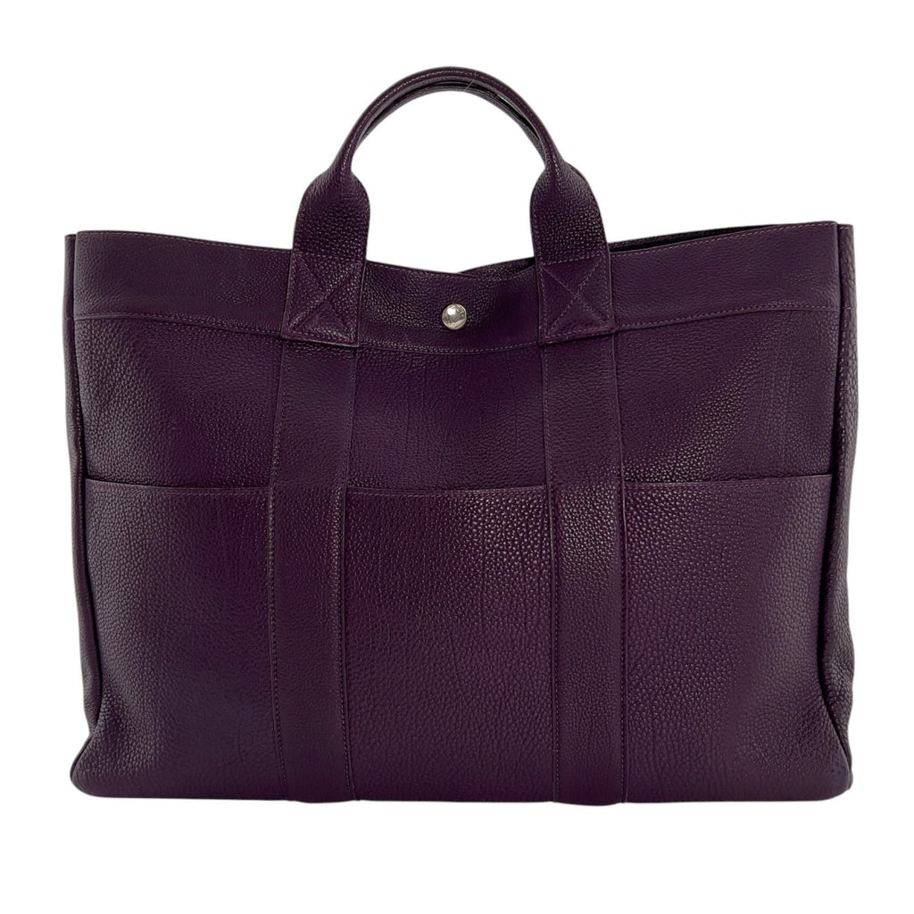Hermes Fourre Tout MM Tote Bag Togo Raisin Purple — view 2