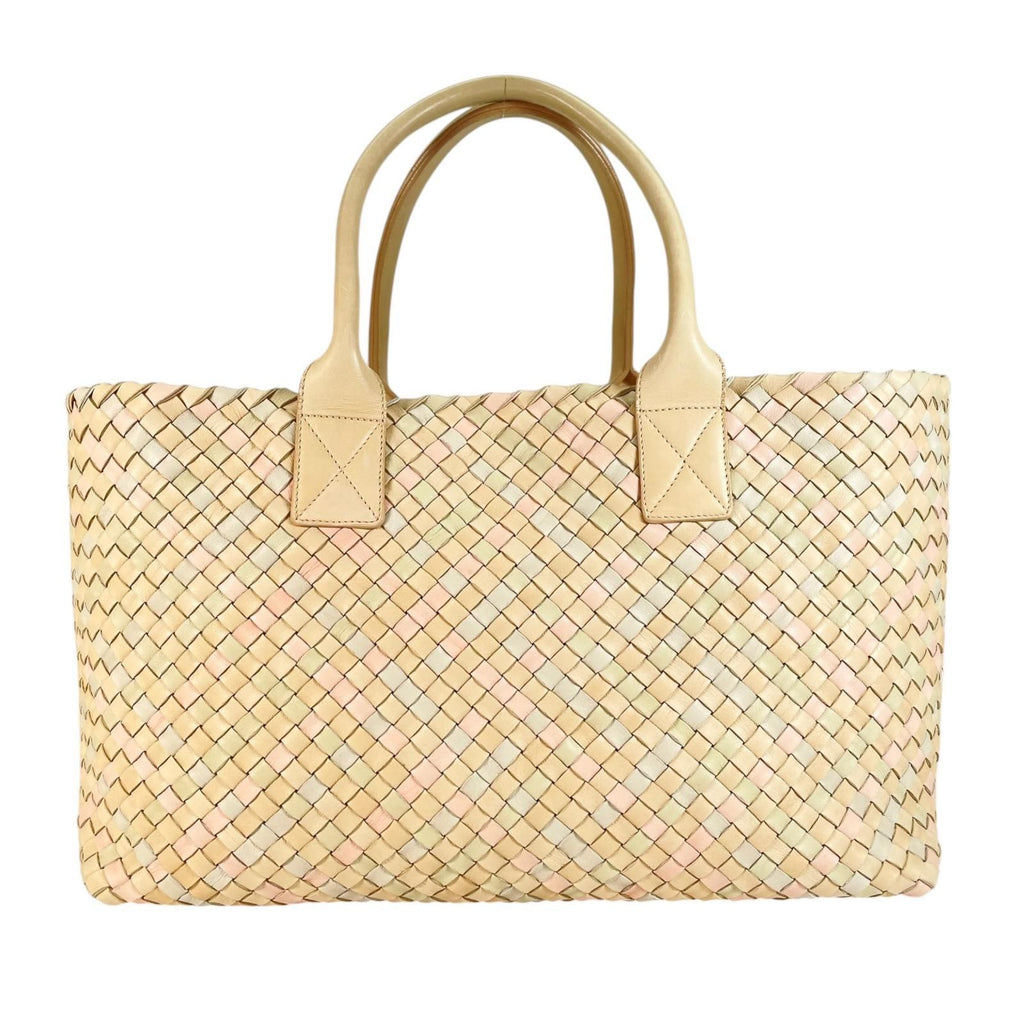 Bottega Veneta Intrecciato Cabas MM Tote Bag Lambskin Multicolor 500 Limited