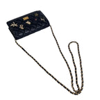 Chanel 2.55 Quilted Icon Charm Embroidery Chain Wallet Shoulder Bag Calfskin — view 6