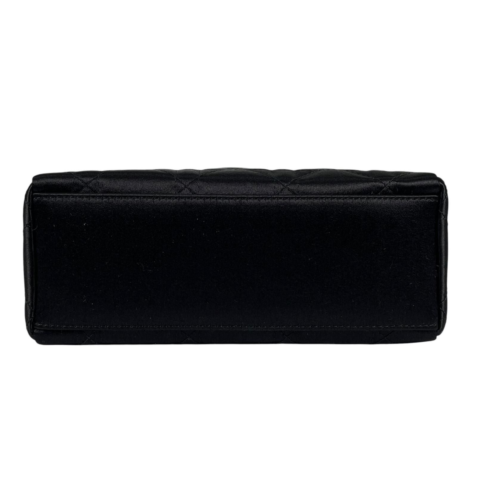 Dior Mini Lady Handbag Satin Black Bijou Rhinestone Vintage — view 4
