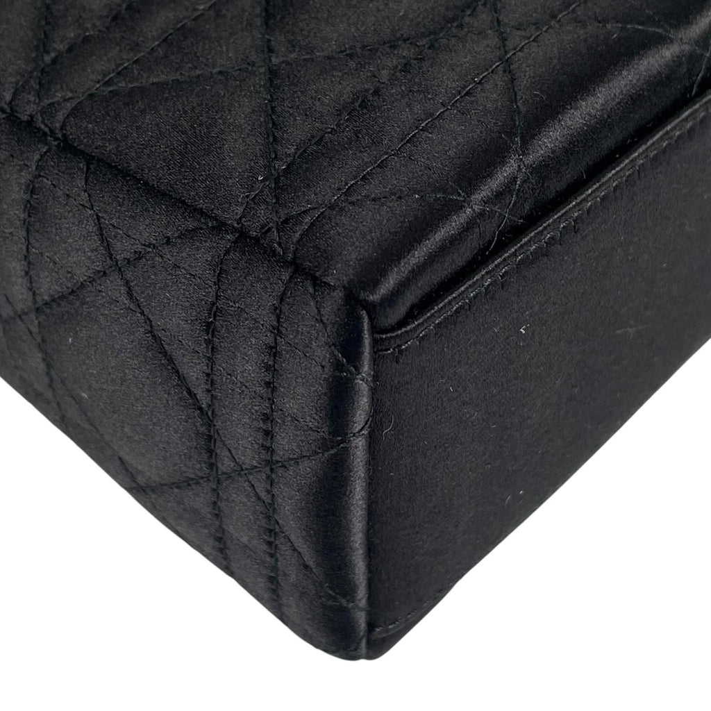 Dior Mini Lady Handbag Satin Black Bijou Rhinestone Vintage — view 8