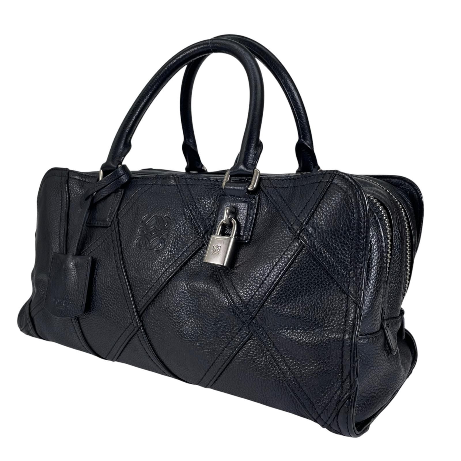 Loewe Amazona 335.76 Handbag Leather Black Jyunya Watanabe Patchwork — view 2