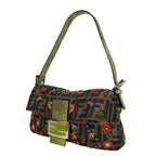 Fendi Mamma Baguette Handbag Nylon Multicolor Zucca Pattern Beads Bijou Exotic — view 2