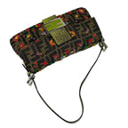 Fendi Mamma Baguette Handbag Nylon Multicolor Zucca Pattern Beads Bijou Exotic — view 5