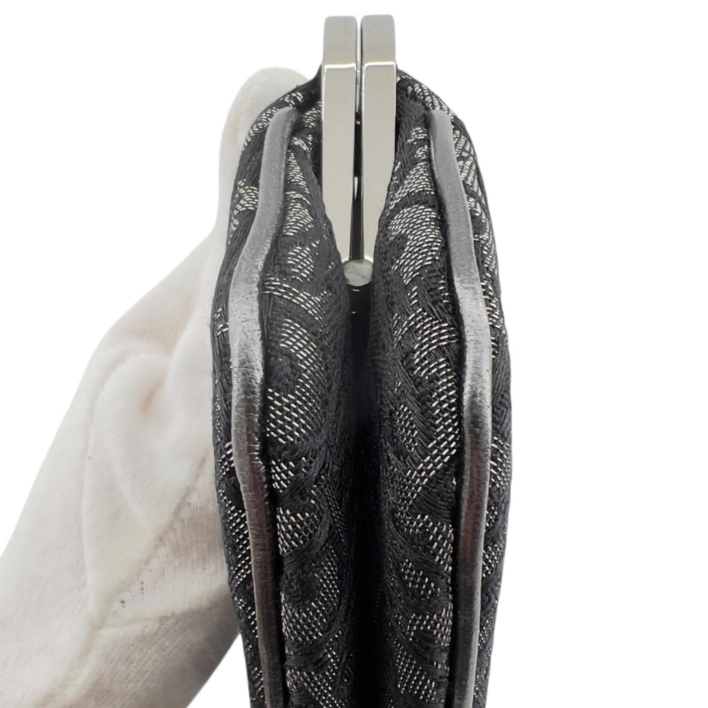 Dior Trotter Saddle Bag Mini Black Gamaguchi Metallic — view 7