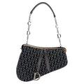 Dior Trotter Saddle Bag Mini Black Gamaguchi Metallic