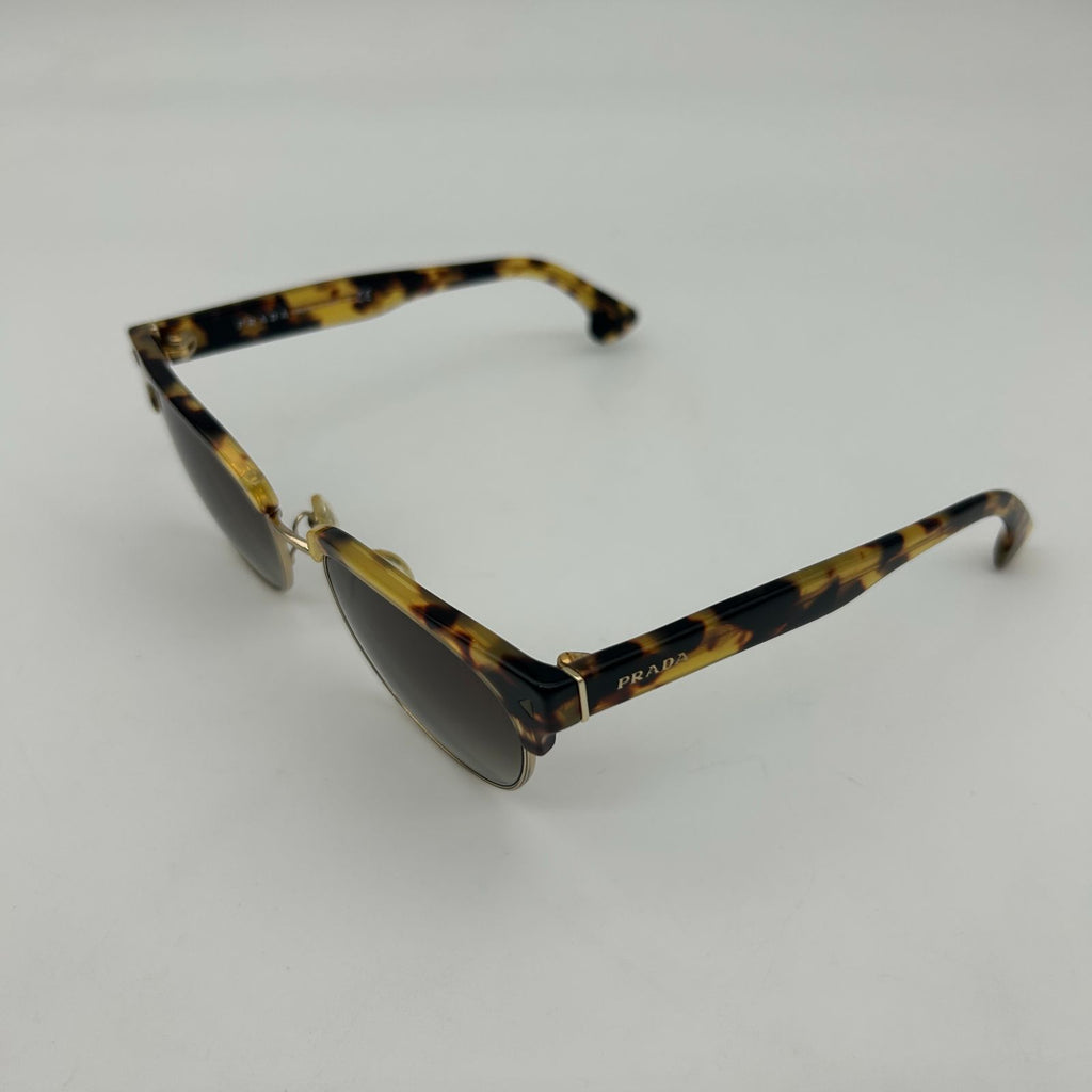 Prada Yellow Havana Gold Frame Sunglasses Eyewear — view 8