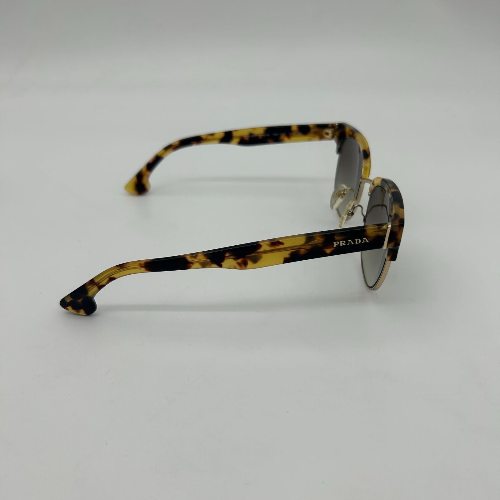 Prada Yellow Havana Gold Frame Sunglasses Eyewear — view 5