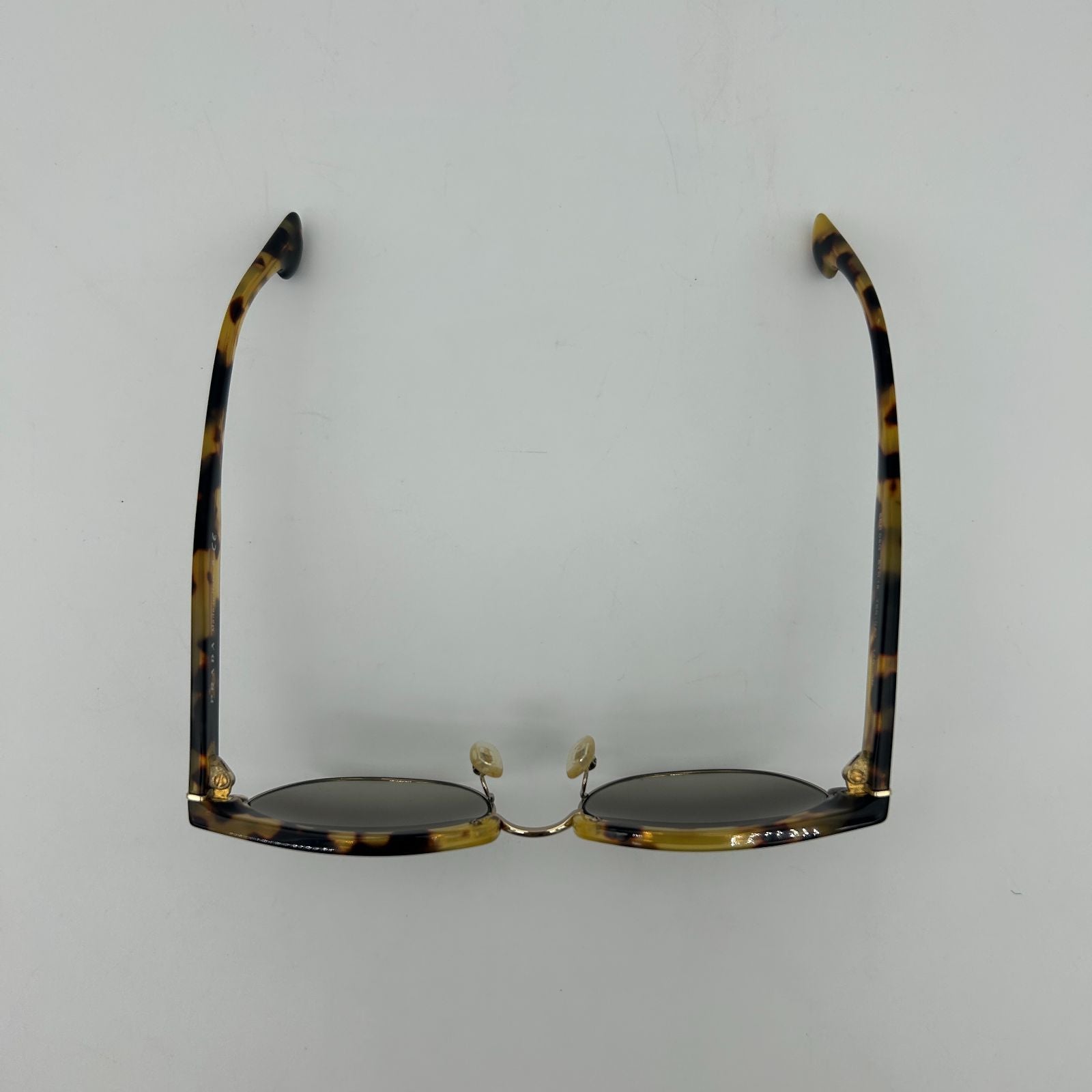 Prada Yellow Havana Gold Frame Sunglasses Eyewear — view 3