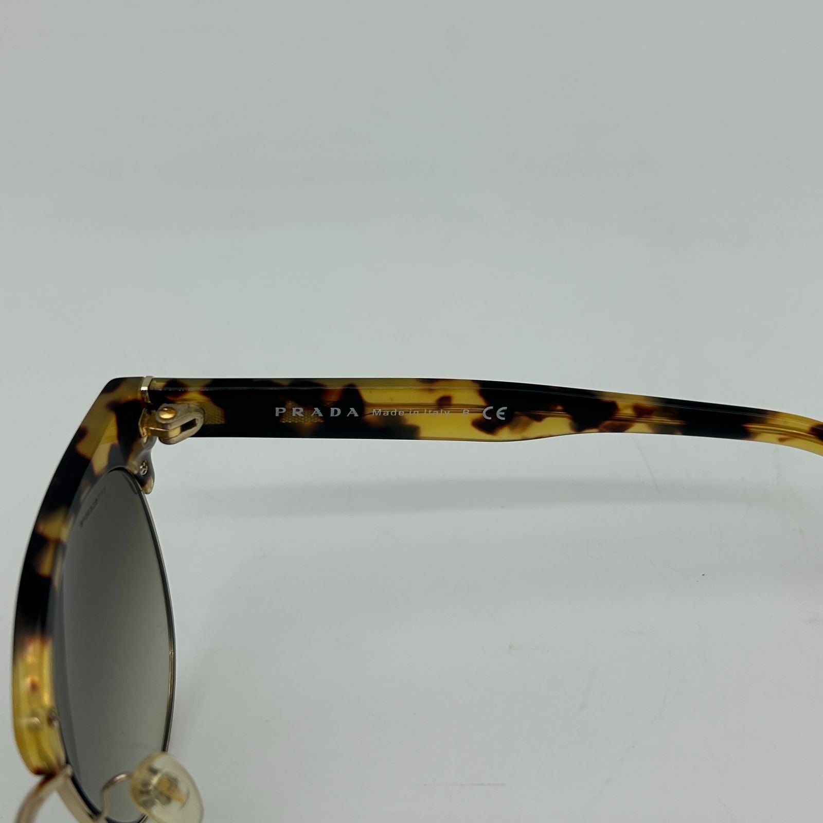 Prada Yellow Havana Gold Frame Sunglasses Eyewear — view 9