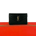 Saint Laurent Paris YSL Logo Leather Mini Shoulder Bag Crossbody Pochette Black