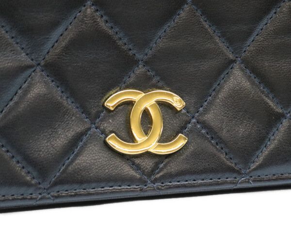 Chanel Black Lamb Full Flap Gold Push Lock Quilted 23 — view 6