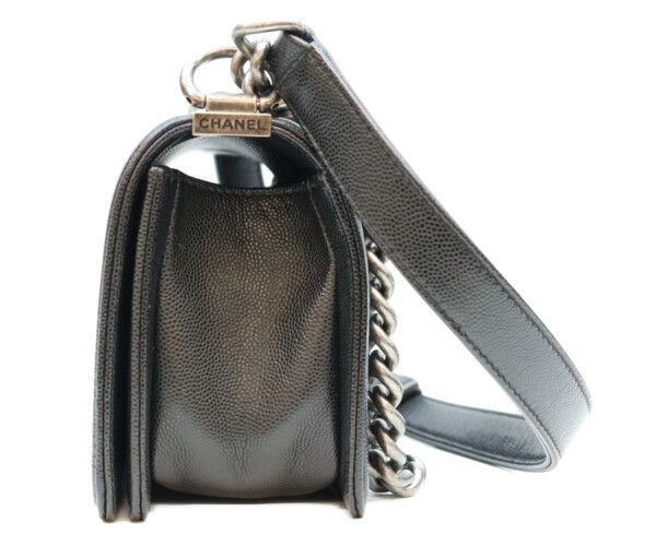 Chanel Black Caviar Silver Boy 20 Small — view 2