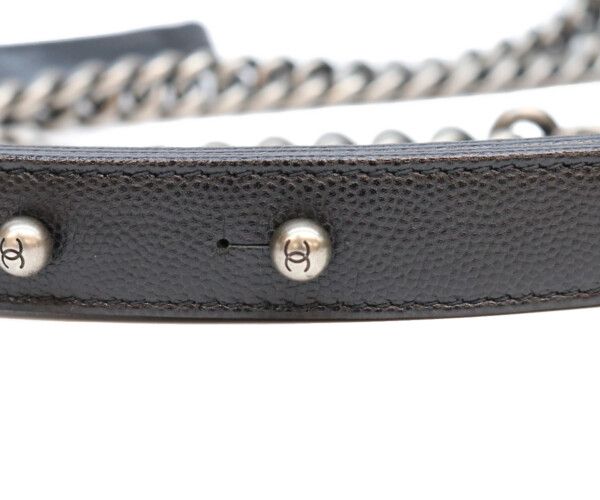 Chanel Black Caviar Silver Boy 20 Small — view 8