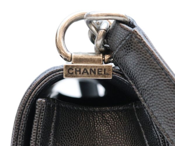 Chanel Black Caviar Silver Boy 20 Small — view 6