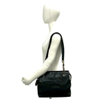 Chanel Vintage CC Logo Lambskin Chain Tote Shoulder Bag Black — view 2