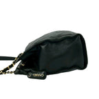 Chanel Vintage CC Logo Lambskin Chain Tote Shoulder Bag Black — view 5