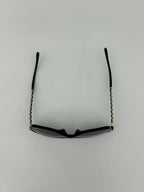 Chanel CC Logo Polarized Sunglasses Black Gray Gradient Eyewear — view 4