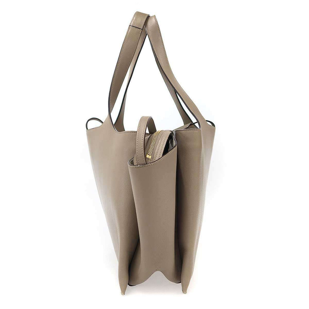 Celine Trifold Leather Tote Beige — view 3