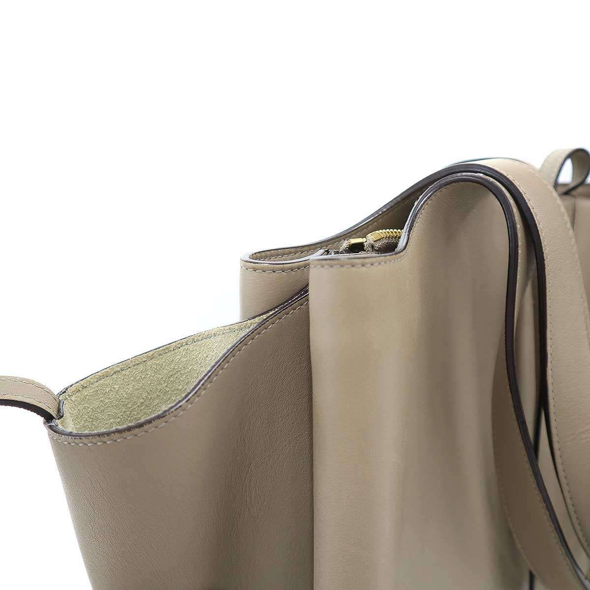 Celine Trifold Leather Tote Beige — view 7
