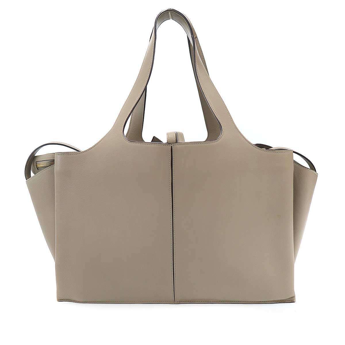 Celine Trifold Leather Tote Beige — view 2