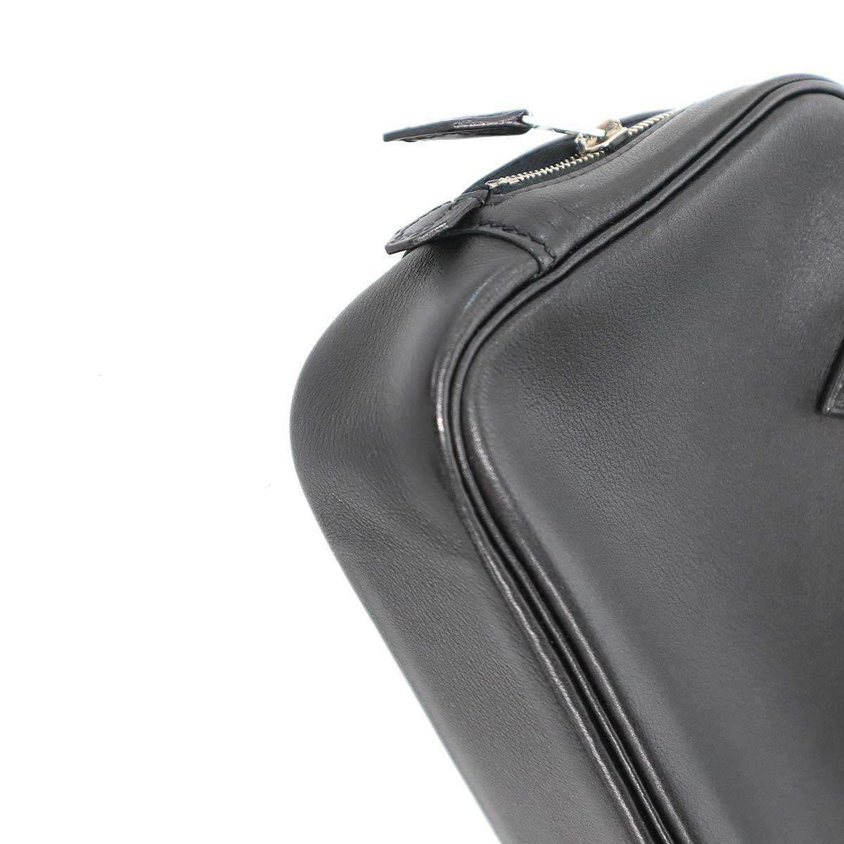 Hermes Plume Mini Elan Mini Leather Handbag Black — view 8