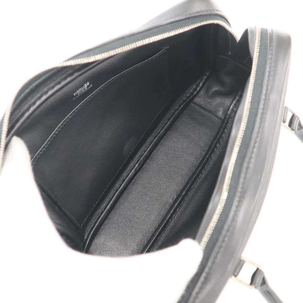 Hermes Plume Mini Elan Mini Leather Handbag Black — view 6