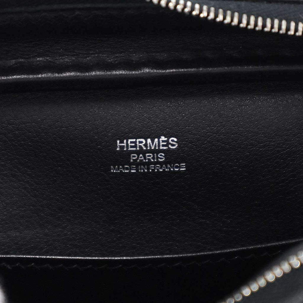 Hermes Plume Mini Elan Mini Leather Handbag Black — view 5