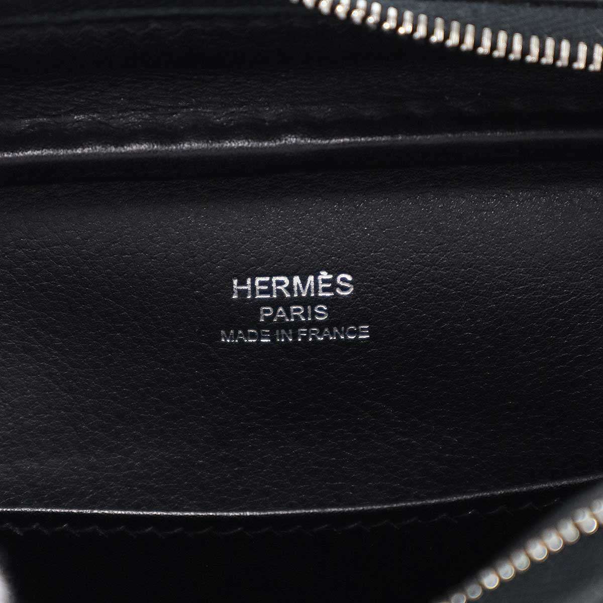 Hermes Plume Mini Elan Mini Leather Handbag Black — view 5
