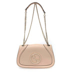Gucci Blondie Medium Blanc Di Shoulder Bag Pink Beige