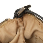 Fendi Zucchino Shoulder Bag Beige Black Canvas Leather — view 8
