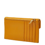 Saint Laurent Monogram Fragment YSL Logo Flap Card Case Yellow Leather — view 2