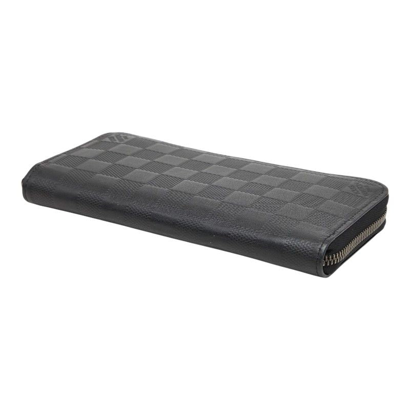Louis Vuitton Damier Infini Zippy Wallet Vertical Zip Around Onyx Black Leather — view 4