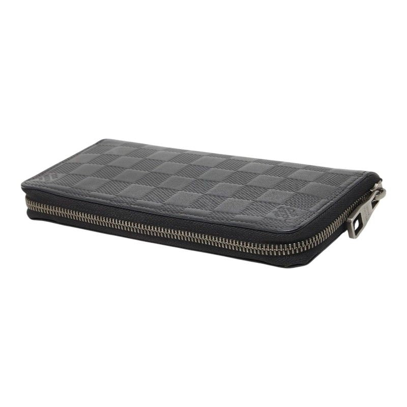 Louis Vuitton Damier Infini Zippy Wallet Vertical Zip Around Onyx Black Leather — view 5