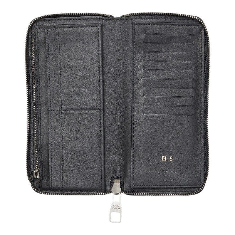 Louis Vuitton Damier Infini Zippy Wallet Vertical Zip Around Onyx Black Leather — view 6