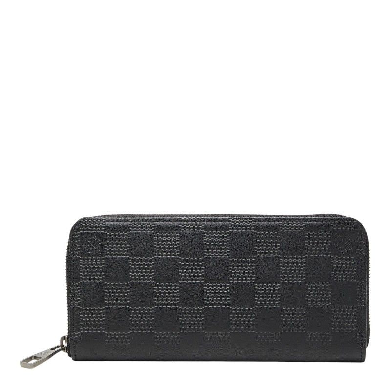 Louis Vuitton Damier Infini Zippy Wallet Vertical Zip Around Onyx Black Leather