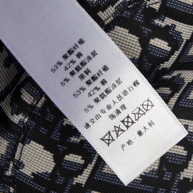 Dior Oblique Teddy-d Reversible Bob Hat Bucket Hat Navy Gray Polyester Cotton — view 8