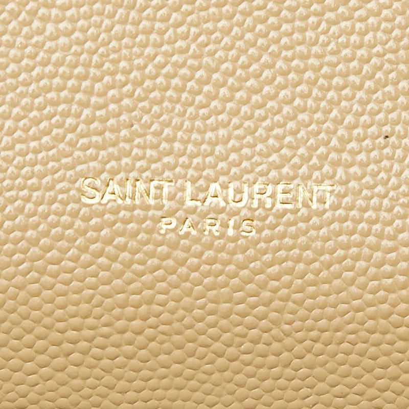 Saint Laurent Cassandra Envelope Crossbody Chain Shoulder Bag Wallet Beige — view 9